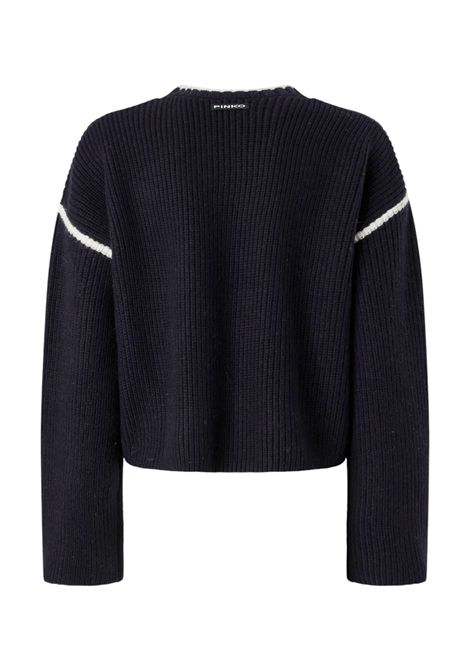 Maglione girocollo con ricami gioiello PINKO | Maglie | 105397 A2PKEZ1